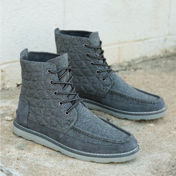 TOMS quilted grey searcher ankle boots‎ wool - Picture 1 of 8
